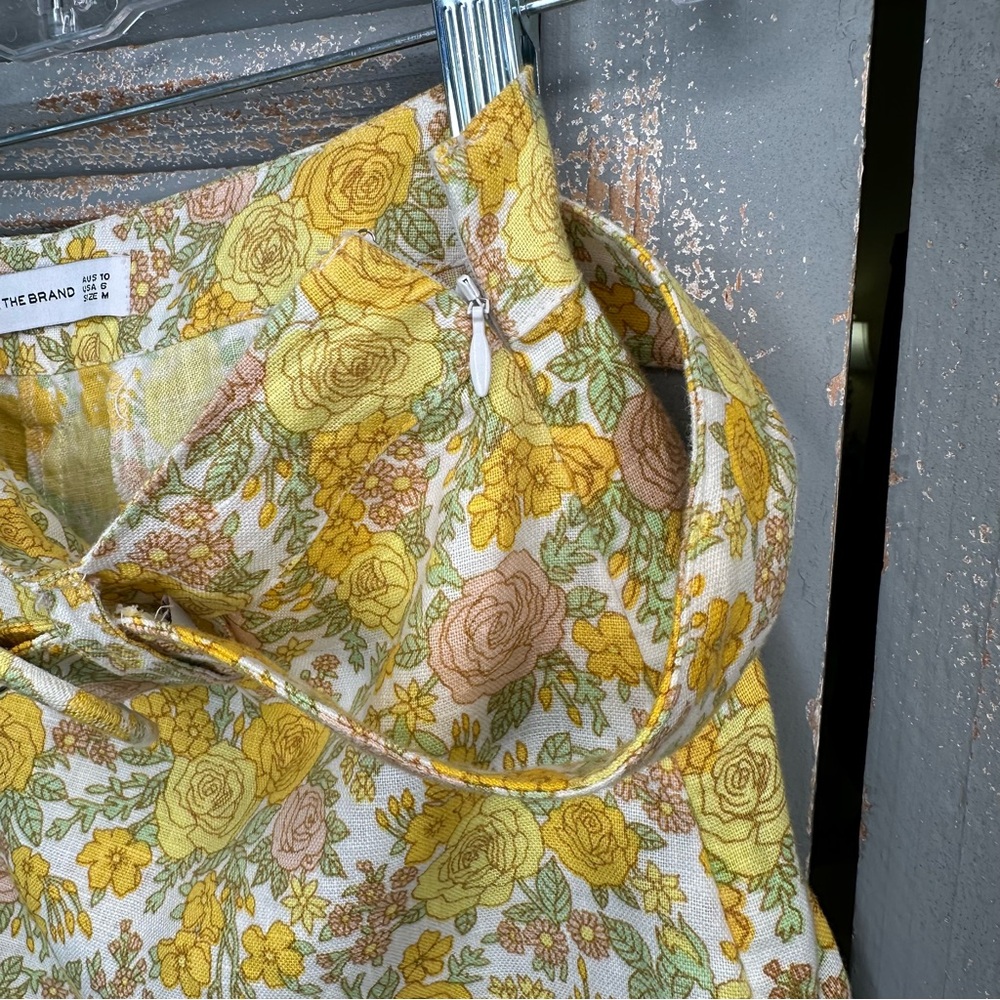 Faithfull The Brand Robina Top & Celia Skort Set Linen Garden Floral Sz 6 - Picture 16 of 16